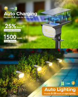 1 x RAW Customer Returns btfarm 4 Pieces 72LED Outdoor LED Solar Spotlights, 3 Brightness Levels Powerful Solar Garden Lights Lamps, IP65 Waterproof Solar Street Light Lamp for Courtyard, Trees, Warm White - RRP €39.34