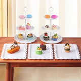 1 x RAW Customer Returns AWCIGG Cake Stand Set, 2x Etagere 3 Levels and 3x Large Serving Trays, Serving Stand Set for Wedding Birthday Party Baby Shower Christmas - RRP €29.99