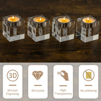 1 x Brand New Sziqiqi Tealight Holder Crystal with Gift Box, 3D Candle Holder Tealight Personalized Gifts for Girlfriend Women Men Mother Daughter Mom Wife Husband, Home - RRP €29.98