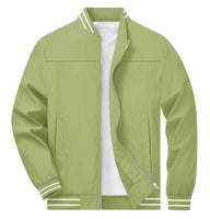 1 x RAW Customer Returns TACVASEN Men s Sports Jacket Casual Jacket Spring Jacket Lightweight Windproof Transition Jacket Olive Green - RRP €20.16