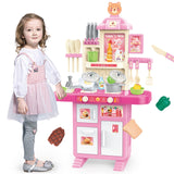 1 x RAW Customer Returns deAO children s kitchen My Little Chef 69 PCS kitchen play set toy with sounds and light, steam contains fruit, vegetables, food cookware, microwave, oven, refrigerator and hob toys - RRP €45.19