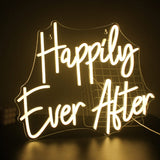 1 x RAW Customer Returns SIGNSHIP Neon Sign Happily Ever After Warm White Neon Light for Wall Decor USB Powered Letters Neon Wall Sign for Wedding, Bedroom, Living Room, Birthday Gift - RRP €44.29