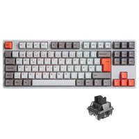 1 x RAW Customer Returns Akko 3087S Mechanical Gaming Keyboard, ISO-DE Nordic Layout, 87 Keys 100 Anti-Ghosting with PBT Keycaps Cherry Profile, Jelly Black Linear Switch, TKL Gaming Keyboard for PC Mac Steam Engine  - RRP €75.83