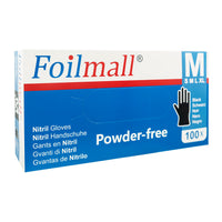 4 x Brand New foilmall Disposable Nitrile Gloves M Black Rubber Gloves 100, L  - RRP €40.28