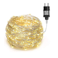 1 x RAW Customer Returns Gresonic 200 300 30M LED Micro Silver Wire Fairy Lights Power Operation Decoration for Indoor Outdoor Warm White 300LED, Warm White  - RRP €28.99