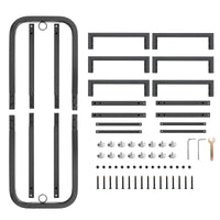 1 x RAW Customer Returns OUUTMEE Adjustable Firewood Rack Metal Garden Firewood Shelter Firewood Rack Firewood Rack Size 120X30X100CM - RRP €47.89