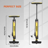 10 x Brand New WEIDMAX High Pressure Floor Pump, Ergonomic Bicycle Pump with Pressure Gauge, Air Pump Bicycle All Valves, Bicycle Tire Pump, Portable Bicycle Pump for Presta Schrader Valve, 160 psi, Yellow - RRP €190.1