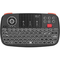 1 x RAW Customer Returns Rii i4 Mini Bluetooth Backlit Wireless Keyboard, 2 in 1 Bluetooth Wireless 2.4 GHz , Spanish QWERTY, for iOS, Android, Windows - RRP €25.78