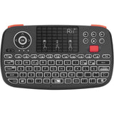 1 x RAW Customer Returns Rii i4 Mini Bluetooth Backlit Wireless Keyboard, 2 in 1 Bluetooth Wireless 2.4 GHz , Spanish QWERTY, for iOS, Android, Windows - RRP €25.78