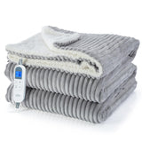 1 x RAW Customer Returns YDW Heated Blanket with Automatic Switch-Off - 180x130 cm Cuddly Blanket Electric Blanket Heat Heated Blanket Electric for Bed Overheating Protection Washable Cuddly Heated Blanket - Gray - RRP €55.44