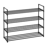 1 x RAW Customer Returns SONGMICS 4-Tier Shoe Rack, Metal Shoe Rack for 20 Pairs of Shoes, for Living Room, Entrance, Hallway and Cloakroom, 30 x 92 x 74 cm, Black LSA14BK - RRP €21.8