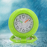 1 x RAW Customer Returns BuyWeek Bathroom Clock, Dual-Use Waterproof Shower Clock, Hanging Table Clock for Bathroom, Kitchen, Home Decoration Green  - RRP €15.59