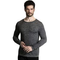 2 x Brand New  MD Men s Crew Neck Long Sleeve Wool Sleeveless T-Shirt Darkgrey Small - RRP €45.6