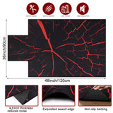 1 x RAW Customer Returns SHACOS Gaming Floor Protection Mat for Hard Floors Carpet Scratch-Resistant Non-Slip Black Chair Mat Gaming Floor Mat Office Chair Mat Chair Mats with Lip Office Chair Mat 90x120 cm Red - RRP €19.82