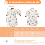 1 x RAW Customer Returns Miracle Baby Baby Sleeping Bag with Detachable Sleeves 2.5 TOG for Kids 2-Way Zipper Sleeping Bag Winter Cotton Pajamas for Boys and Girls S, Orange Unicorn  - RRP €29.5