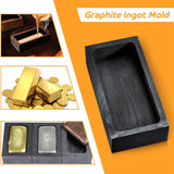 1 x Brand New Qeunrtiy 2 Graphite Ingot Molds Gold Silver Metal Aluminum Copper Melting Crucible Molds 4 X 2 X 1, 3.93 X 2.36 X 1.57  - RRP €24.0