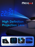 1 x RAW Customer Returns Digital Projection Alarm Clock for Bedroom Ceiling, Projector Clock, Dimmer and LED Display, Adjustable Ringer, Dual Alarms for Wall, Kids, Seniors and Heavy Sleepers - RRP €27.46