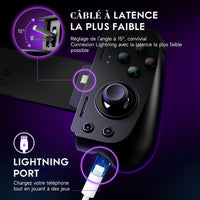 2 x RAW Customer Returns EasySMX M10 Mobile Controller for iPhone IOS Lightning , Phone Controller Game Controller for Xbox, PlayStation, Call of Duty, Roblox etc, Passthrough Charging, Black - RRP €99.98