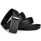 1 x RAW Customer Returns FEFLO belt men s leather belt ratchet automatic leather belt M, belt length 110cm, suitable for waist 86cm 93cm size adjusted, black, for leisure business trousers - RRP €18.14