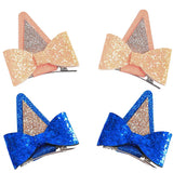 2 x Brand New JAHEMU Hair Clips with Bow Sparkly Hair Barrettes for Kids Girls Women Daily Wear 4 Pieces - RRP €31.2