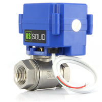 1 x RAW Customer Returns US Solid 1 2 Motorized Ball Valve Stainless Steel Solenoid Valve, 9-24V AC DC, 2 Wires, Automatic Return Normally Open - RRP €50.56