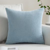 1 x RAW Customer Returns MIULEE 2 Pieces Cushion Covers Granulated Design Pillowcases with Invisible Zipper Modern Polyester Protectors Decorative for Bed Sofa Bedroom Home 45 x 45cm Water Blue - RRP €23.49