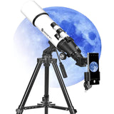 1 x RAW Customer Returns Telescopes for Adults Astronomy, 80mm Aperture 600mm Refractor Telescope for Kids, Beginners, Compact and Portable Travel Telescopes with Backpack - RRP €139.99