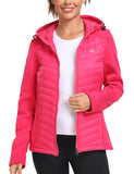 1 x RAW Customer Returns MoFiz Women s Warm Softshell Sports Jacket Winter Mountain Bike Jacket Climbing Fishing Jacket Red Pink M - RRP €45.95