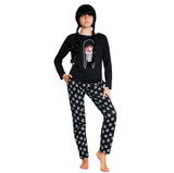 1 x RAW Customer Returns Wednesday Girls Cotton Pajamas, Long Pajamas for Girls Teenagers 7-16 Years - Gifts for Girls Black Wednesday, 15-16 Years  - RRP €21.99