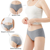 1 x RAW Customer Returns FALARY Underpants Women s Underwear Briefs Comfortable Breathable and Soft Cotton Underpants Panties 6 Pack Black White Grey L - RRP €13.19