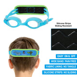 2 x Brand New RUIGAO Kids Swim Goggles Ages 2-6, Fabric Strap, No Tangle Easy On, Children Goggles with Case 2PK Toddler Combo - Blue Dolphin  - RRP €30.26