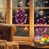 8 x Brand New 3 Pieces Easter Decoration LED Window Light, Easter Egg String Lights LED Window Lighting Battery Operated with Suction Cups, for Easter Decoration, Ramadan Decoration A  - RRP €182.4