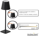 1 x Brand New DUDALIGHT USB Rechargeable LED Table Lamp - Wireless, Touch, Dimmable for Restaurant, Desk, Bedside - 3 LED Lights of Different Intensity - RRP €43.64