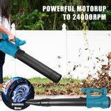 2 x RAW Customer Returns Professional cordless leaf blower for Makita 18V, Makita cordless blower cordless leaf vacuum air speed 27-50m s, air volume 5.8-12.2 m min, without batteries and charger , for cleaning outdoors - RRP €139.98