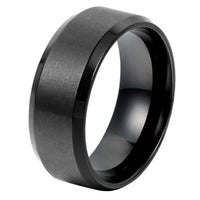 1 x RAW Customer Returns OIDEA stainless steel ring for men, smooth, black, promised, size as desired, stainless steel - RRP €24.0