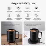 1 x RAW Customer Returns vsitoo Acrylonitrile Butadiene Styrene ABS , S3 Pro Temperature Control Smart Mug with Lid, Coffee Mug Warmer with Cup for Desk Home Office, App Controlled Heated Coffee Mug, Self Heating Coffee Mug, 325 ml - RRP €123.08