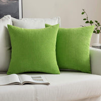 1 x RAW Customer Returns MIULEE Set of 2 cushion covers, decorative cushions, grainy decorative cushion covers, sofa cushions, decorative cover, soft decorative cushions for living room, bedroom, 40 x 40 cm, apple green - RRP €14.49