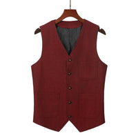 1 x RAW Customer Returns Solovedress Mens Vintage Classic Wool Suit Vest Formal Regular Fit Waistcoat Suit Vest for Wedding Groomsmen Army Green,XXL  - RRP €30.24