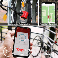 1 x RAW Customer Returns ZiiLock X Smart Folding Bike Lock, Fingerprint and Smartphone App Bluetooth Unlocking Gray  - RRP €104.36