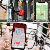 1 x RAW Customer Returns ZiiLock X Smart Folding Bike Lock, Fingerprint and Smartphone App Bluetooth Unlocking Red  - RRP €104.86