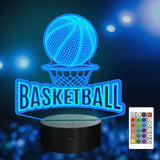 1 x RAW Customer Returns Basketball 3D Illusion Lamp, Attivolife 16 Colors Changing Touch Birthday Christmas Decoration with Remote Control, Cool Desk Bedroom Night Light Idea for Sports Fans Boys and Girls - RRP €20.16