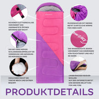 1 x RAW Customer Returns Clostnature Lightweight Camping Sleeping Bag - Outdoor Casual Rectangular Sleeping Bag with Small Pack Size for Adults Women Sports Hiking Left Zipper  - RRP €34.4