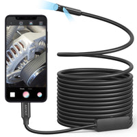 1 x RAW Customer Returns Dual Lens Endoscope Camera with Light, Anykit Endoscope Camera Cell Phone with 3 Meter Semi-Rigid Cable, Type-C Snake Camera, IP67 Waterproof Endoscope Camera for iPhone, iPad, OTG Android Devices - RRP €43.36