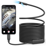 1 x RAW Customer Returns Dual Lens Endoscope Camera with Light, Anykit Endoscope Camera Mobile Phone with 5 Meters Semi-Rigid Cable, Type-C Snake Camera, IP67 Waterproof Endoscope Camera for iPhone, iPad, OTG Android Devices - RRP €46.38