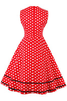 1 x RAW Customer Returns AXOE Women s 60s Polka Dot Retro Vintage Rockabilly Dresses Evening Dresses Elegant for Wedding Red Size 40, L - RRP €38.3