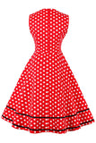 1 x RAW Customer Returns AXOE Women s 60s Polka Dot Retro Vintage Rockabilly Dresses Evening Dresses Elegant for Wedding Red Size 40, L - RRP €38.3