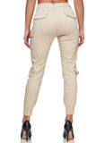 1 x RAW Customer Returns Elara Damen Slim Fit Hose Denim Cargo Chunkyrayan 753-3A Hellbeige 42 XL  - RRP €30.88