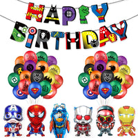 50 x Brand New Superhero Birthday Decorations Superhero Balloons Avenger Foil Balloons Birthday Party Banners,Spiderman Theme Kids Balloons B  - RRP €737.5