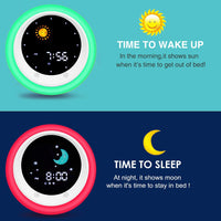 1 x RAW Customer Returns I Code alarm clock for children, children s sleep trainer, children s alarm clock with night light, sleep sound machine, sleep timer - RRP €38.99