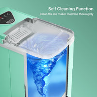 1 x RAW Customer Returns Ice cube machine, ice maker with self-cleaning function, 15kg 24h, 9 ice cubes in just 6 minutes. Low-noise operation, ice cube maker, ice cube maker for use in households, offices - RRP €100.84